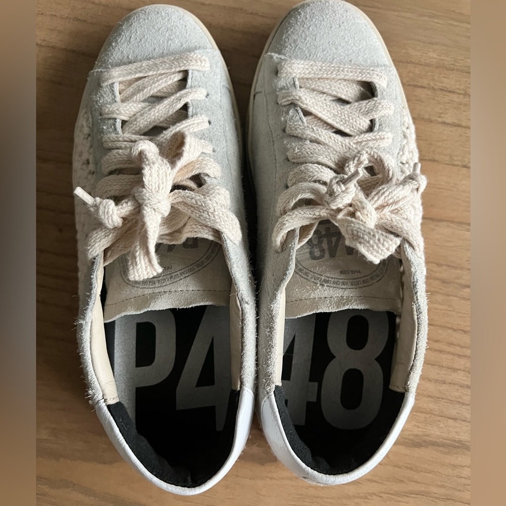 P448 Suede and Macrame Athletic Shoes